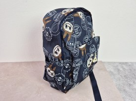 Mochila tela estampada chica